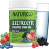NATURELO Electrolyte Powder, Hydration and Mineral Drink Mix, Sugar Free & Non-GMO Berry Flavor 50 Servings
