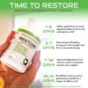 81ZuIlWaLtL._AC_SL1500_.jpg Restore 2 In 1 Colon Cleanse & Detox w/ Psyllium - Supports Digestion, Debloating & Constipation Relief for Women & Men, Gut Detox Cleanse w/ Magnesium | Electrolyte Infused Colon Cleanser & Detox
