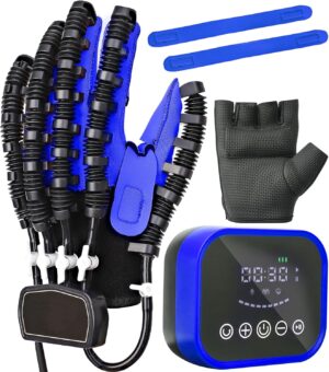 Rehabilitation Robot Gloves Upgrade Hemiplegia Hand Stroke Recovery Equipment with USB Chargeable and Strength Adjustment
