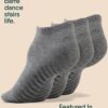 Gripjoy Grip Socks for Women and Men - Non Slip Socks - Yoga Socks with Grippers - Hospital Socks Non Skid - 3 Pairs