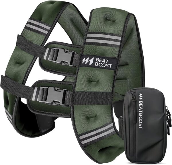 Weighted Vest for Women Men BeatBoost 5 10 15 20 25 30 lb Weight Vest with Ironsand for Walking Strength Training Running Workout