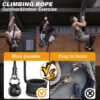 Climbing Rope 1.5 Inch Diameter 10/15 / 20/30 Feet Length Gym Climbing Rope for Workout Fitness & Strength Training, Gym Rope, Exercise Climbing Rope in Black for Adults Outdoor & Indoor