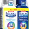 Mucinex Fast-Max Cold and Flu & Nightshift Severe Cold and Flu Medicine for Adults, Over-the-Counter Medication Combo Pack for Sore Throat Relief, Decongestant, Cough & Cold Medicines, 2 x 6 Fl Oz