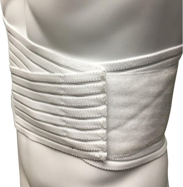OTC Lumbosacral Support, 7-inch Lower Back, Lightweight Compression, Elastic, White, Universal