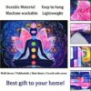 Maccyafst Seven Chakra Yoga Meditation Wall Hanging - Colorful Mandala Indian Hippie Chakra Tapestry for Studio Room (H59.1 W78.7)