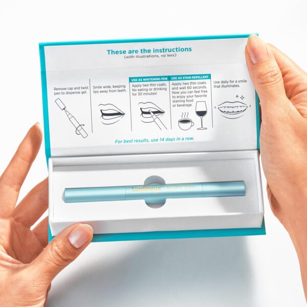 Lumineux 2-in-1 Whitening Pen (1 Pack) Enamel Safe and Clinically Proven to Whiten Without The Sensitivity - Removes Coffee, Tea, and Smoking Stains