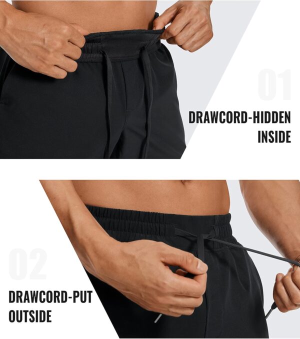 CRZ YOGA Men's Linerless Workout Shorts - 5'' Lightweight Quick Dry for Running Sports Athletic Gym with Pockets