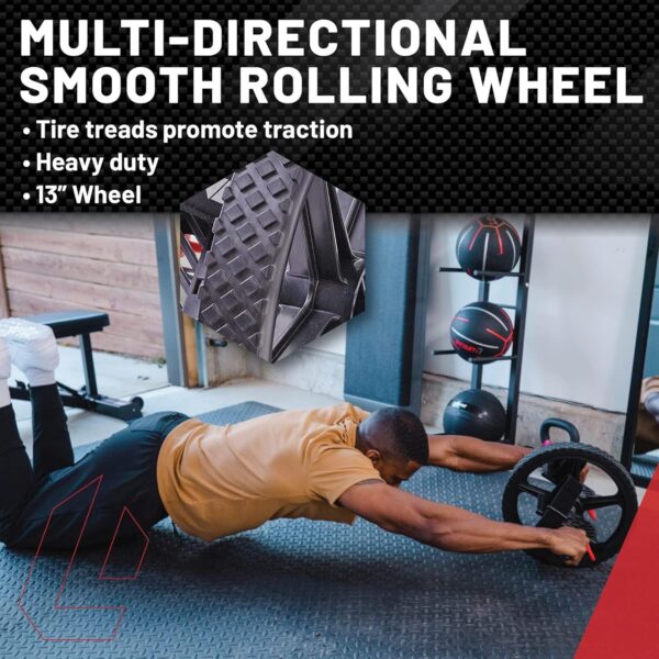 81b4Oa5xJEL._AC_SL1500_.jpg Lifeline Power Wheel for At Home Full Body Functional Fitness Strength including Abs & Core, Lower Body and Upper Body with Foot Straps for More Workout Options
