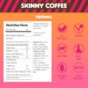 Skinny Boost Skinny Coffee- (Unflavored) Instant Sticks Made with Arabica Coffee, Garcinia Cambogia, Green Tea Extract, Coffee Bean Extract, and Prebiotics- Keto Friendly. (28 Packets)