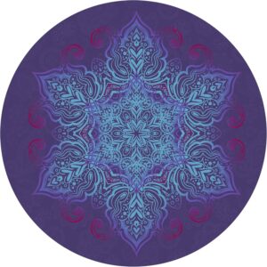 Round Meditation Pilates Yoga Mat Luxury Suede Large Yoga Mat Natural Rubber Non-Slip Base is ery Suitable for Meditation, Stretching, Yoga Environmental Protection, Fitness Exercise, Home and Outdoor. 140CM Diameter