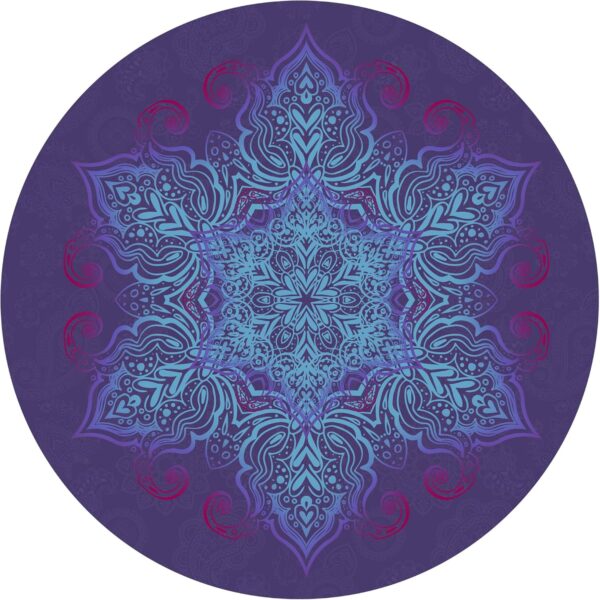 Round Meditation Pilates Yoga Mat Luxury Suede Large Yoga Mat Natural Rubber Non-Slip Base is ery Suitable for Meditation, Stretching, Yoga Environmental Protection, Fitness Exercise, Home and Outdoor. 140CM Diameter