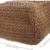 STOBAZA Footstool Cotton Yoga Sitting Cushion Farmhouse Pouf Cozy Japanese Cushion Hyacinth Square Pouf Footrest