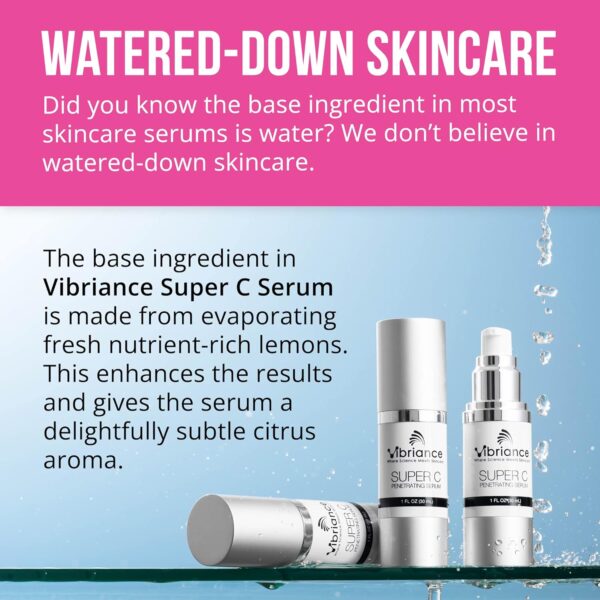 Vibriance Super C Serum for Mature Skin, Made in USA, All-in-One Vitamin Formula Hydrates, Firms, Lifts, Smooths, Targets Age Spots, Wrinkles, 1 fl oz