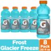 Gatorade Thrist Quencher, Frost Glacier Freeze Sports Drinks, 20 Fl Oz Bottles, 8 Pack