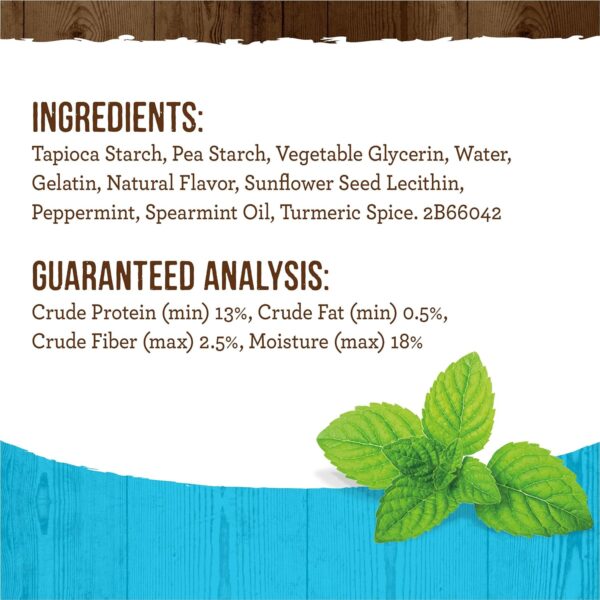 Merrick Fresh Kisses Natural Dental Chews Toothbrush Shape Treat Infused With Real Mint Medium Dogs - 30 ct. Box