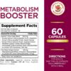 Nature's Bounty Optimal Solutions Metabolism Booster Supplement, Boosts Fat Metabolism, Promotes Abdominal Fat Loss, with Citrus Extracts and Black Ginger, 60 Capsules