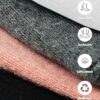 AURUZA Pilates Grippy Socks with Grips for Women Non Slip Skid Yoga Socks Crew Length for Ballet Home Workout Hospital