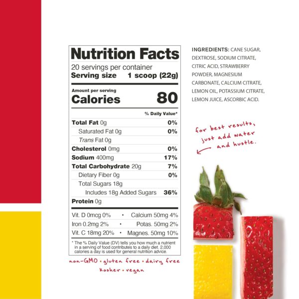 Skratch Labs Hydration Powder | Sport Drink Mix | Electrolytes Powder for Exercise, Endurance, and Performance | Strawberry Lemonade | 20 Servings | Non-GMO, Vegan, Kosher