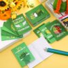 100 Pcs Mini Mental Health Notepads Small Memo Pad Notepads Bulk Mental Health Awareness Green Ribbon Pocket Notebooks, 10 Styles