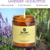 Aromatherapy Candles, Scented Candles, 7OZ Lavender Eucalyptus Candles Stress Relief and Relax for Home & Bedroom Gift for Women Birthday Christmas, Soy Wax Candle