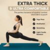 Gorilla Mats Premium Large Yoga Mat – 7' x 5' x 8mm Extra Thick & Ultra Comfortable, Non-Slip Barefoot Exercise Mat – Works Great on Any Floor for Stretching, Cardio or Home Workouts