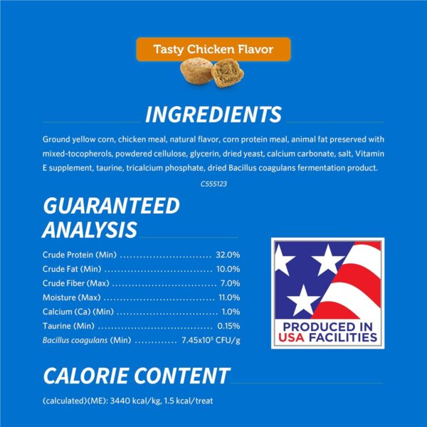 Purina DentaLife Made in USA Facilities Cat Dental Treats, Tasty Chicken Flavor - 19 oz. Pouch