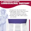 OTC Lumbosacral Support, 7-inch Lower Back, Lightweight Compression, Elastic, White, Universal