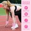 Pilates Wrist ＆ Ankle Weights for Women 1 Pair (1lb/2lb/4lb) Adjustable Wrist Weights to Increase Training Intensity, Yoga Pilates, Dance Ballet, Walking, Running