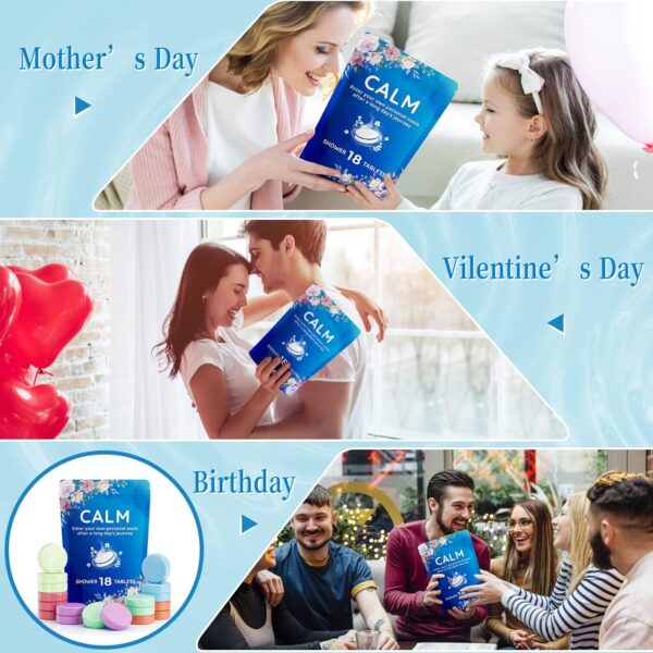 18-Pack Shower Steamers Aromatherapy, Shower Bath Bombs with Individually Wrapped, Variety Shower Tablets, Valentines Day Gifts for Her and Him, Birthday Presents for Women