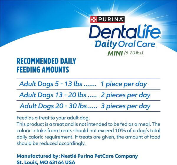 DentaLife Daily Oral Care Dog Treats for Small Dogs 5-20 lbs., Chewy Dental Treat to Freshen Breath and Fight Tartar, Chicken Flavor, 17.1 Oz., 58 Chews - 58 Ct. Pouch