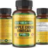 2-Pack ACV Pro Apple Cider Vinegar Capsules Certified Organic with Mother ACV Pills Detox Cleanse Acid Reflux Relief Support Supplement Ginger Root Cayenne Pepper Powder