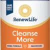 Renew Life Detox Cleanse More, Reduces Bloating and Restores Regularity, Overnight Constipation Relief, Soy, Dairy and gluten-free, 100 Capsules