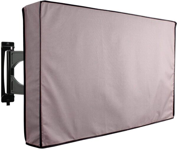 KHOMO GEAR Outdoor TV Cover Universal Weatherproof Protector for 50-52 Inch TV - Fits Most Mounts & Brackets, Grey (VC-tv-cover-50-grey)