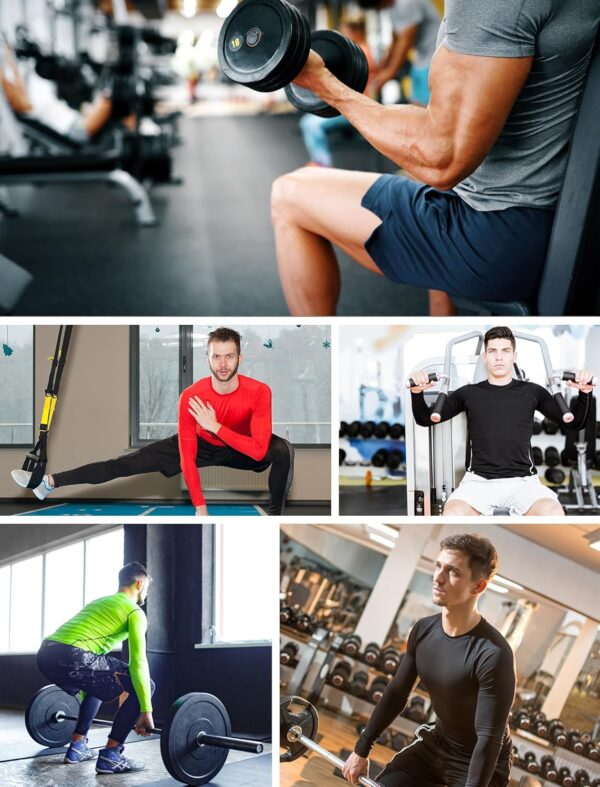 Youper Elite Men's Compression Long-Sleeve T-Shirt, Sports Baselayer T-Shirts Tops for Football, Exercise & Fitness