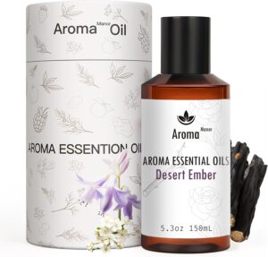 Hotel Scented Essential Oils - Desert Ember- for Waterless Oil Diffuser, Aromatherapy Essential Oil Blends for Diffusers, Luxury Hotel Scents - Inspired by 5 Star Hotels, Air Freshener Room Diffuser