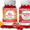 Lunakai Vitamin B12 and Women's Multivitamin Gummies Bundle - 3000mcg Methylcobalamin High Absorption Energy Gummy - 100% Daily Value of 16 Essential Vitamins and Minerals Supplement - 30 Days Supply