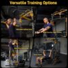 Versatile Power Rack with Cable Pulley System, Power Cage for Strength Training, Bench Press and Pull-Ups