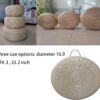 2 Pcs Round Floor Cushion Sitting for Adults, Tatami Floor Pillow for Living Room, Hand Woven Straw Seat(16.8 Diameter x 8 Height)