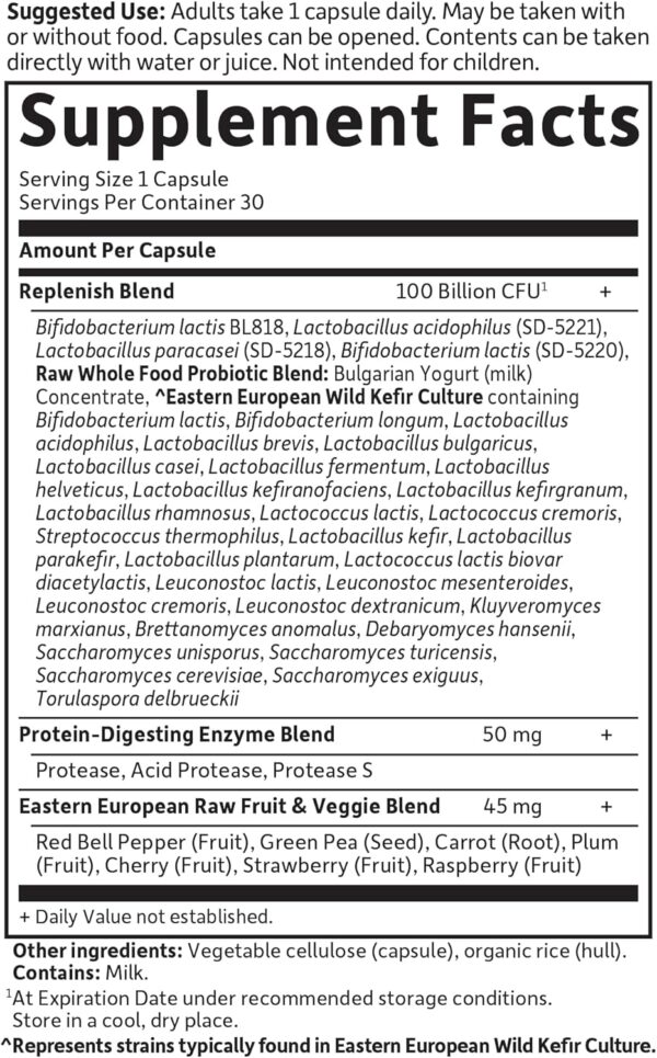 Raw Probiotics - 100 Billion CFU, Shelf Stable, 30 Capsules - For Men and Women, Digestive Enzymes, Clinically Studied Strains - by Garden of Life