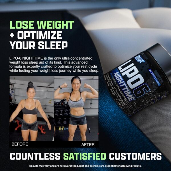 81cXR13UjL._AC_SL1500_.jpg Nutrex Lipo 6 Nighttime Fat Burner | Melatonin Sleep Aid & Weight Loss Diet Pills for Men and Women | Night Time Metabolism Booster Appetite Suppressant | 30 Servings (1)