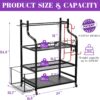 Mythinglogic Yoga Mat Storage Racks,Home Gym Storage Rack for Dumbbells Kettlebells Foam Roller, Yoga Strap and Resistance Bands, Workout Equipment Storage Organizer With Hooks and Wheels