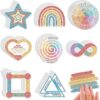 Crtiin 80 Pcs Anxiety Sensory Stickers Calm Anxiety Textured Stickers Mindfulness Relief Mental Health Sticker Anti Stress Sensory Items Anxiety Relief for Kids Adults Office School Counselor Supplies