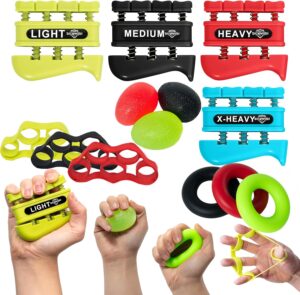 Grip Strength Trainer, Finger Strength Trainer for Grip Strength Training for Fingers, Wrists, and Hands for Home, Office, Gym, Climbing, Athletes, Musicians, and Therapy