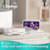 cleaings® 15Pcs Mini Disposable Tongue Brushes with Cleaning Paste Beads and Floss Picks, Tongue Cleaners, Reduce Bad Breath, Tongue Scraper-Mix Flavor (Pack of 5)