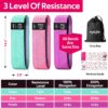 WALITO Resistance Bands for Legs and Butt, Fabric Exercise Loop Bands Yoga, Pilates, Rehab, Fitness and Home Workout, Strength Bands for Booty