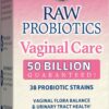 Garden of Life RAW Probiotics Vaginal Care Shelf Stable - 50 Billion CFU Guaranteed Through Expiration, Acidophilus - Once Daily - Certified Gluten Free - No Refrigeration - 30 Vegetarian Capsules