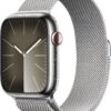 Apple Watch Series 9 (GPS + LTE) 45MM Stainless Steel Case Silver Milanese Loop (Renewed)