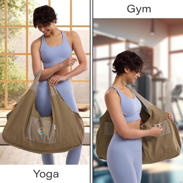 JoYnWell Large Yoga Mat Bag Carrier for men and Women - Stylish Tote with 4 Pockets, Durable Yoga Bolster Fits All your Stuff Light-weight and Easy-to-Carry, 30”
