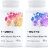 THORNE Multi-Vitamin Elite - Daily Nutritional Supplement - AM Formula Supports Cellular Energy Production and PM Formula Supports Restful Sleep - Gluten-Free, Dairy-Free - 180 Capsules - 30 Servings