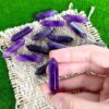 ZHIYUXI 20 Pcs Amethyst Crystal Healing Crystals and Stones Amethyst Gemstone Tumbled Polished Energy Reiki Healing Stones Crystal Wand Meditation Decor Gifts